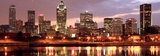 Montreal Skyline at Dusk  Quebec  Canada