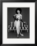 Model in John Cavanagh's Strapless Evening Gown  Spring 1957