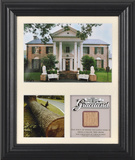 Elvis Presley "Graceland" framed presentation with piece of tree