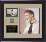 Elvis Presley "The June 10  1958 Recording Sessions" framed presentation with piece of tile from St