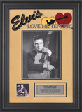 Elvis Presley "Love Me Tender" framed presentation