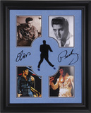 Elvis Presley framed photo presentation with laser-cut replica signature