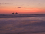 The Sun Sets over the Pacific Ocean Along the Coast of Central Ecuador