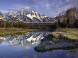 The Grand Tetons from Schwabacher Landing on the Snake River at Sunrise