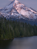 Mt Hood at Twilight with Lost Lake in the Foreground  Oregon  USA