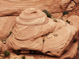 Abstract Patterns in the Red Sandstone Rock