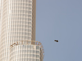 Trash Floating Past the Burj in Dubai  the World's Tallest Building