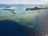 Aerial View of Divespot Blue Corner  Micronesia  Palau