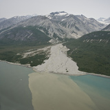 Glacial Alluvial Fan and Glacial Silt Runoff  Glacier Bay National Park  Alaska  USA