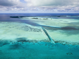 Aerial View of Divespot German Channel  Micronesia  Palau