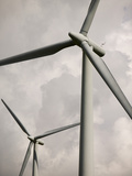 Close Up View of Wind Turbines