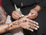 Henna Painting at Nubian Village on Elephantine Island  Aswan  Egypt