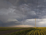 Cloud to Ground Lightning from a Super Cell in Eastern Colorado