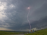 Cloud-To-Ground Lightning Near Strong City  Kansas  USA