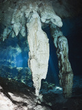 Stalactites in Gran Cenote  Tulum  Yucatan Peninsula  Mexico