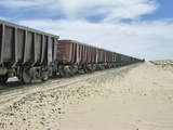Iron Ore Train across the Sahara Desert to Nouadhibou  Mauritania