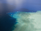Aerial View of Divespot Blue Corner  Micronesia  Palau