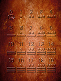 Illustration of a Portion of the Mayan Sacred Calendar Carved on Stone