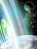 Conceptual Image of a Time Portal  Opening Up in Another Part of Our Galaxy