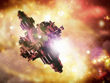 Conceptual Generation Ship Which Would Be Used for Space Voyages That Last Generations