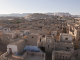 View on Old Town El Qasr in Dakhla Oasis  Libyan Desert  Egypt