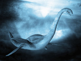 Conceptual Illustration of the Loch Ness Monster in the Deep