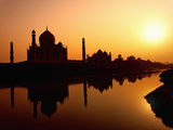 Taj Mahal at Sunset  Agra  India