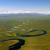 Aerial View of an Oxbow to the Side of the North Fork of the Tinayguk River