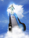 Conceptual Image of an Astronaut Entering Through a Time Portal