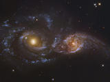 NGC 2207 and Ic 2163  Colliding Galaxies in Canis Majormosaic Data from the Hubble Legacy Archive