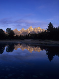 Teton Range Mirrored on a Beaver Pond Along the Snake River  Grand Tetons National Park  Wyoming