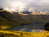 Fall Colors around Eklutna Lake Nestled in the Chugach Mountains  Alaska