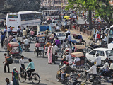 Traffic Congestion in Center of Jaipur  India