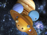 Illustration of the Nine Planets in Our Solar System