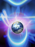Conceptual Image of Earth Within a Nebula