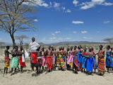 Samburu Tribesmen Dancing  Samburu Game Reserve  Kenya  Africa