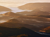Mountain Mist in the Appachian Mountains at Sunrise Seen from Grandfather Mountain  North Carolina