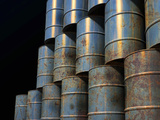 Stacked Oil Barrels