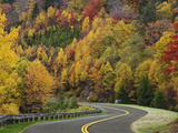 Blue Ridge Parkway Road Winding Through the Southern Appalachian Mountains