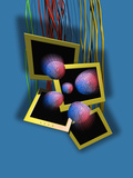 Conceptual Illustration of Computer Infection Through Malicious Viruses