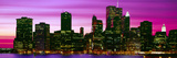 Lower Manhatten at Night as Seen from across the Hudson River  New York City  USA