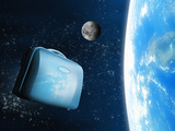 Conceptual Illustration of Space Vacations and Travel