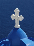 Cross on Church Dome  Oia  Santorini  Greece