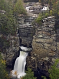 Linville Falls in Linville Gorge  Which Is Often Called the Grand Canyon of North Carolina