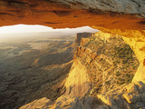Mesa Arch Lit from Below During Sunrise
