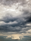 Storm Cloud over Island in Mediterranean  Santorini  Greece