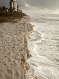 Beach Erosion During a Storm  Gulf Coast  Florida  USA