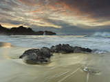 Waves Crashing onto the Rocky and Sandy Mcclure's Beach