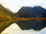 Reflections in Eklutna Lake in the Chugach Mountains of Alaska