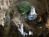 Stalagmites in a Large Cavern Room  Carlsbad Caverns National Park  New Mexico  USA